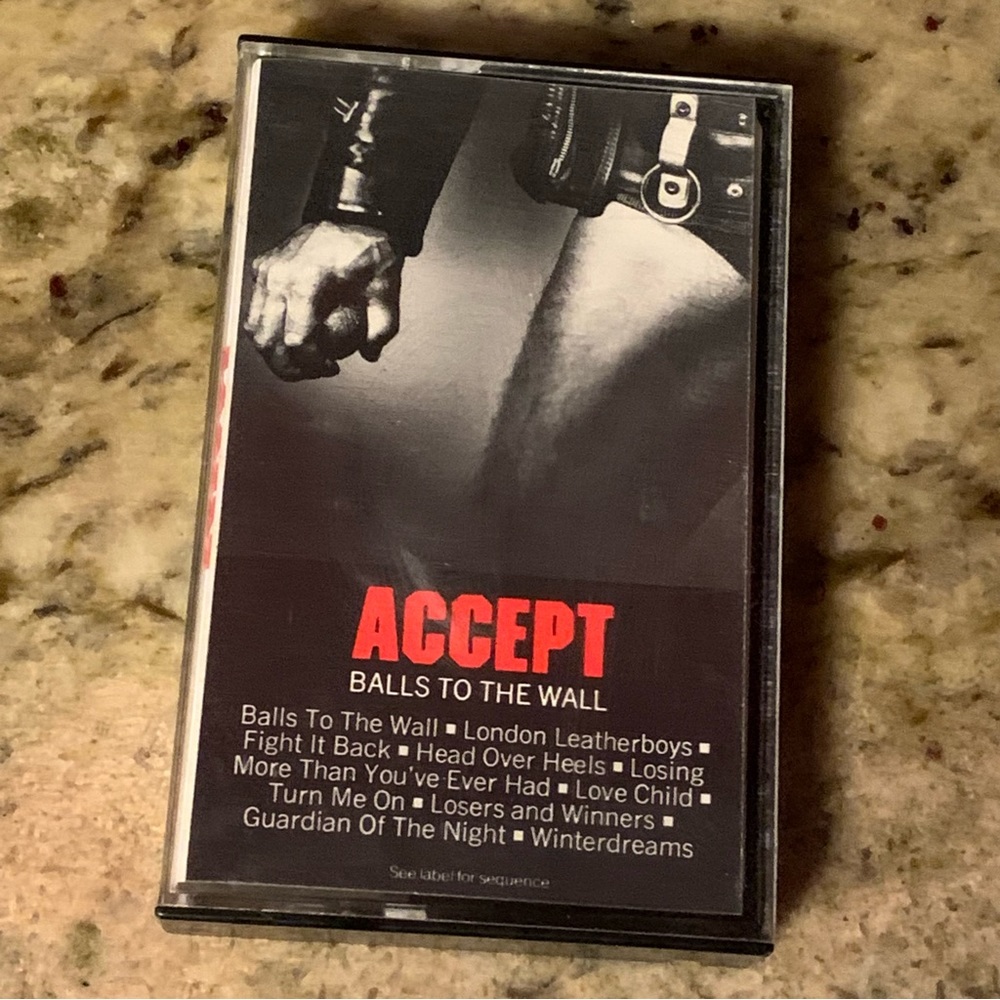 Accept’s Balls to the wall cassette. 1983 Heavy metal release. Case included.